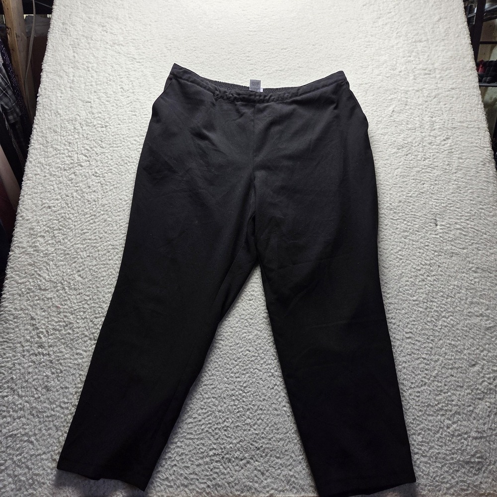 Laura Scott Dress Pants Womens 20WS Black Ponte Pull On Elastic Waist Stretch